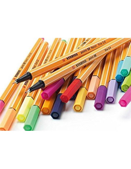 SW8815-3,Set Fineliner Stabilo Point 88 F, 0.4 mm, 15 bucati/set plastic
