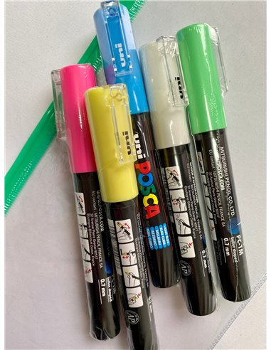 Set 5 markere UNI POSCA PC-1M 0.7mm