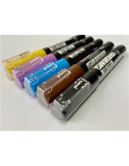 Set 5 markere UNI POSCA PC-1M 0.7mm - Diverse culori