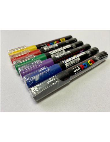 Set 6 markere UNI POSCA PC-1M 0.7mm