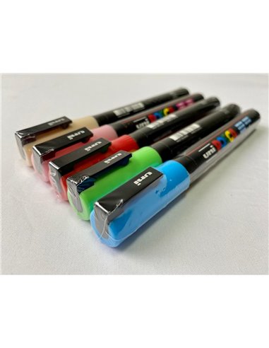 SET 1 - 5 Markere UNI POSCA PC-3M, 0.9-1.3mm