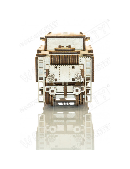 Expres cu vagon pe sine - puzzle mecanic 3D, Wooden.City,WR323