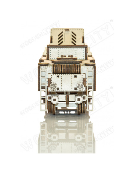 Expres cu vagon pe sine - puzzle mecanic 3D, Wooden.City,WR323