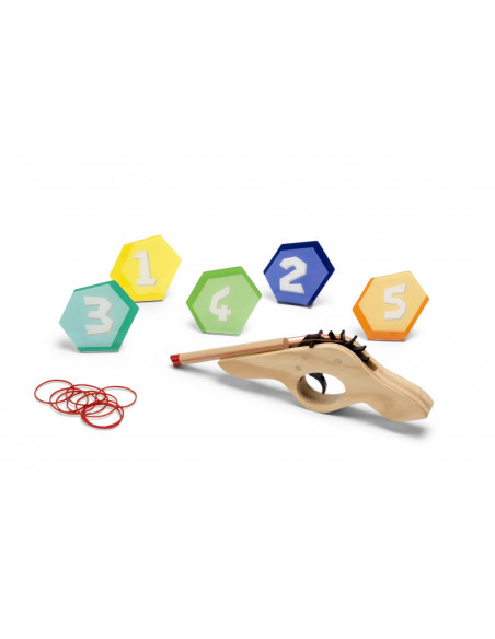 Pistol cu elastice, joc de tras la tinta, BS Toys,GA409