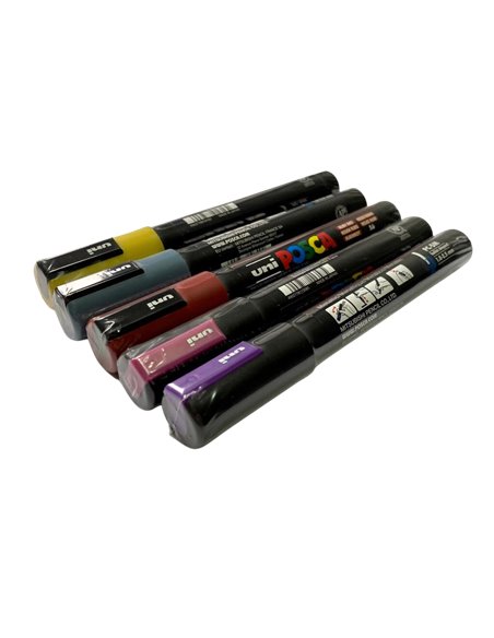 Set 5 markere UNI POSCA PC-5M, 1.8-2.5 mm, POS13-PC5M