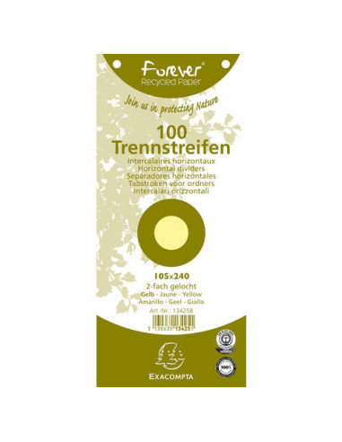 SEPARATOARE CARTON 105*240 MM GALBENE EXACOMPTA,EX13425B