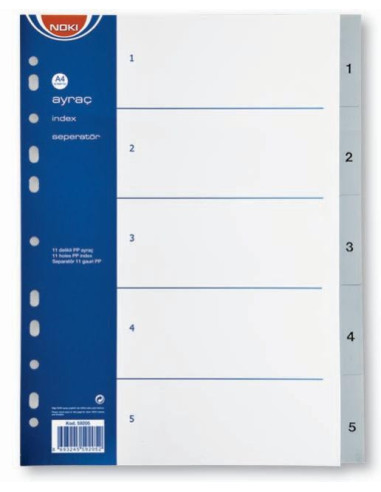 SEPARATOARE INDEX PLASTIC 1-5 NOKI,NK59205
