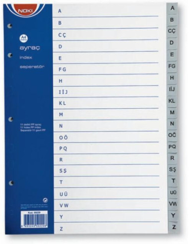 SEPARATOARE INDEX PLASTIC A-Z NOKI,NK59229