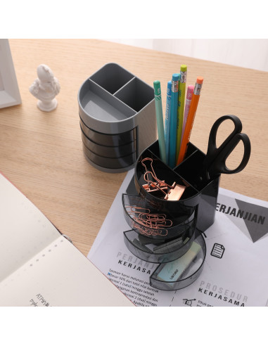 SUPORT BIROU 6 COMPARTIMENTE NEGRU DELI,DLE9147