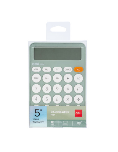 CALCULATOR BIROU 12DIG PLASTIC FASHION EM124 VERNIL
