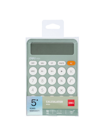 CALCULATOR BIROU 12DIG PLASTIC FASHION EM124 VERNIL