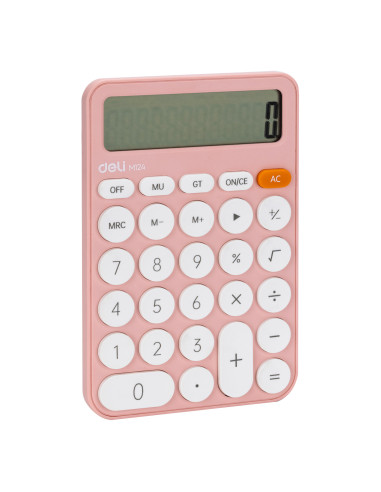 CALCULATOR BIROU 12DIG PLASTIC FASHION EM124 ROZ
