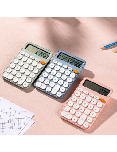 CALCULATOR BIROU 12DIG PLASTIC FASHION EM124 ROZ