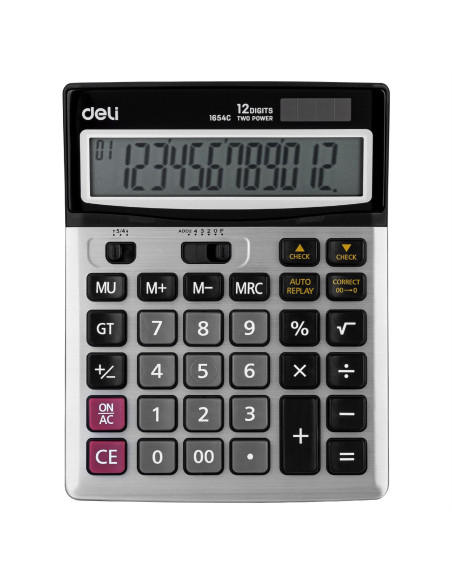 CALCULATOR BIROU 12DIG METAL 1654C DELI,DLE1654C+++