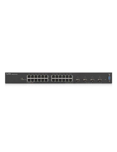 SWITCH ZYXEL, porturi Gigabit x 24, SFP x 4, managed, rackabil, "XGS2210-28-EU0101F" (include TV 1.75lei)