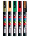 Set 5 Markere UNI POSCA PC-3M, 0.9-1.3 mm, POS16-PC3M