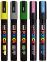 Set 5 markere UNI POSCA PC-5M, 1.8-2.5 mm, POS17-PC5M