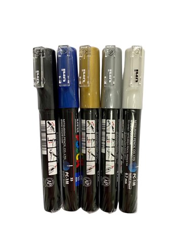 Set 5 Markere UNI POSCA PC-1M, 0.9-1.3 mm, POS19-PC1M
