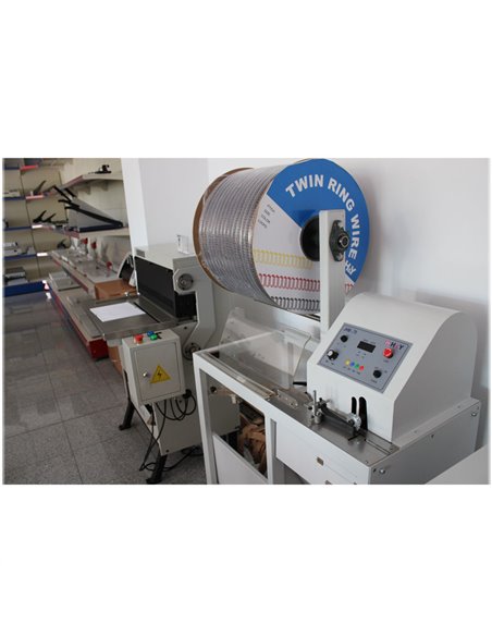 Echipament profesional automat pentru taierea inelelor metalice in bobina cu pas de legare 3:1 si 2:1, UNITEC JHM75