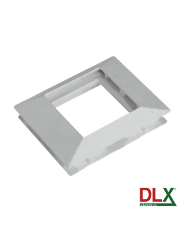 Rama alba simpla pentru aparataj 45x45 mm (2 module) - DLX