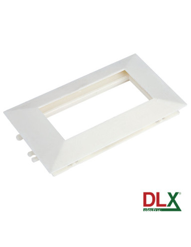 Rama alba tripla pentru aparataj 45x45 mm (6 module) - DLX