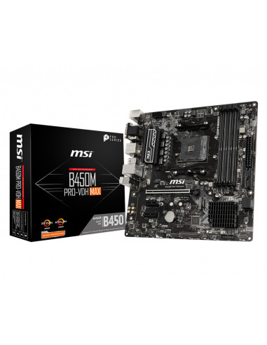 Placa de baza MSI B450M PRO-VDH MAX, socket AM4