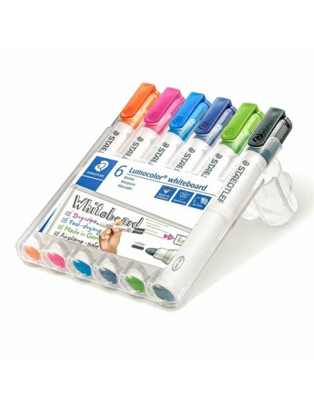 Marker whiteboard STAEDTLER, varf rotund 2 mm 6 culori/SET - ST-351-WP6-1