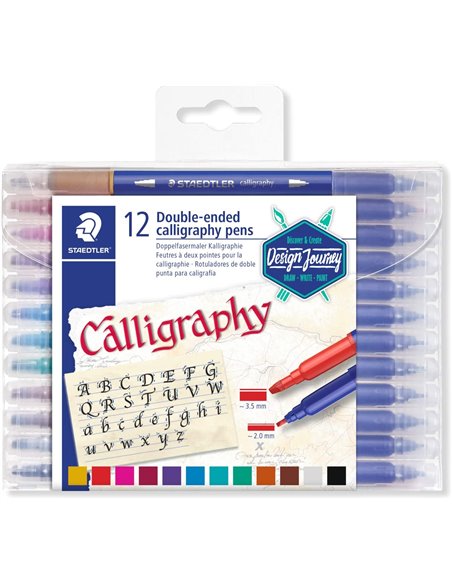 Marker caligrafie STAEDTLER cu 2 capete 12 buc./SET, ST-3005-TB12