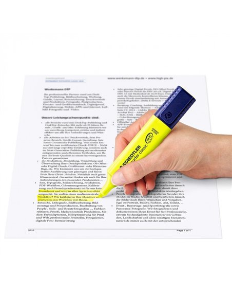 Textmarker STAEDTLER clasic, varf tesit 5 mm, 6 buc./SET, ST-364-C6-HA