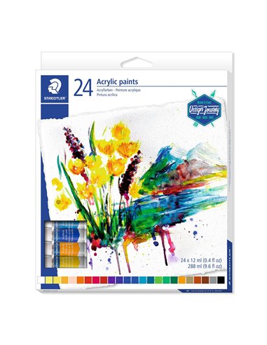 Culori acrilice STAEDTLER, 24 de culori/SET, STH-8500-C24