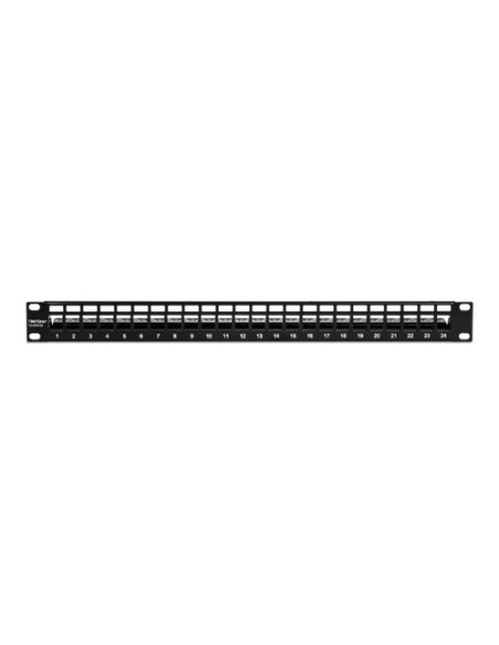 Patch Panel ecranat 24 porturi blank keystone 1U - TRENDnet