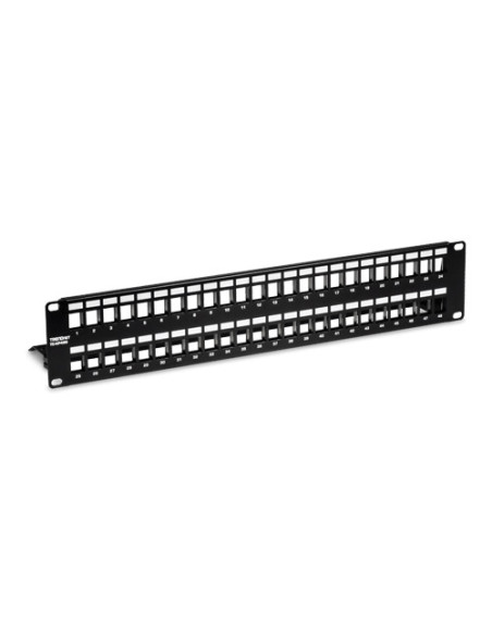 Patch Panel ecranat 48 porturi blank keystone 2U - TRENDnet