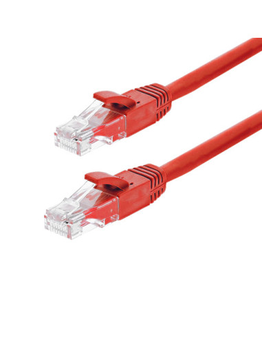 Patch cord Gigabit UTP cat6, LSZH, 0.25m, rosu - ASYTECH