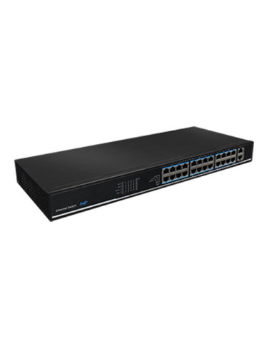 Switch 24 porturi PoE, 2 porturi Gigabit uplink - UTEPO