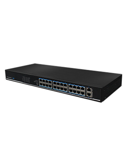 Switch 24 porturi PoE, 2 porturi Gigabit uplink - UTEPO