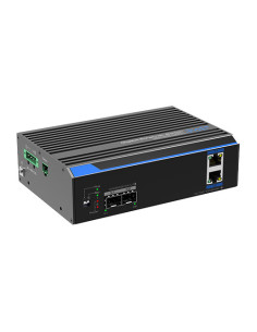 Switch industrial 2 porturi Gigabit HPoE, 2 porturi uplink