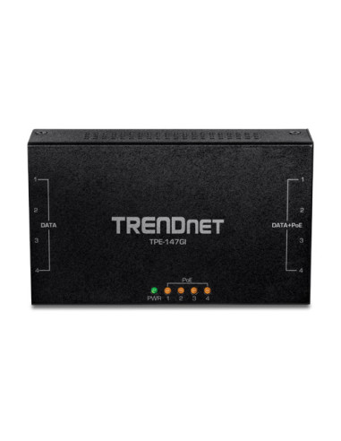 Injector Gigabit 4 x PoE+, putere 65W - TRENDnet