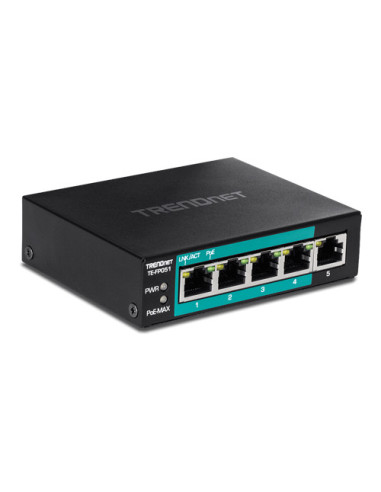 Switch 4 porturi Fast Ethernet Long Range 250m PoE+ 60W, 1 port