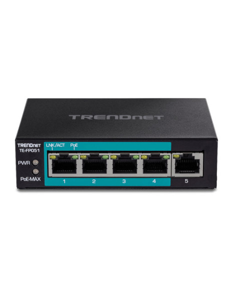 Switch 4 porturi Fast Ethernet Long Range 250m PoE+ 60W, 1 port