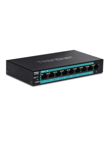 Switch 8 porturi Fast Ethernet Long Range 250m PoE+ 60W, 1 port
