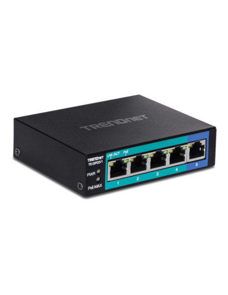 Switch 5 porturi Gigabit PoE+ 35W - TRENDnet TE-GP051,TE-GP051