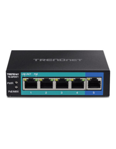 Switch 5 porturi Gigabit PoE+ 35W - TRENDnet TE-GP051,TE-GP051
