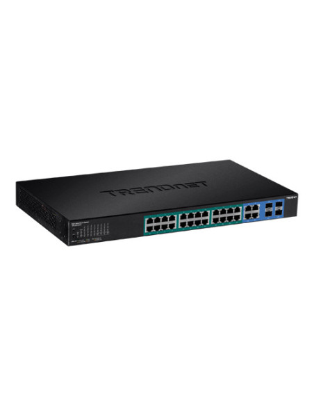 Switch 28 porturi Gigabit Web Smart, 24 x PoE+, 4 x Gigabit/SFP