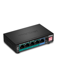 Switch 4 porturi Gigabit Long Range 200m PoE+, 1 port Gigabit -