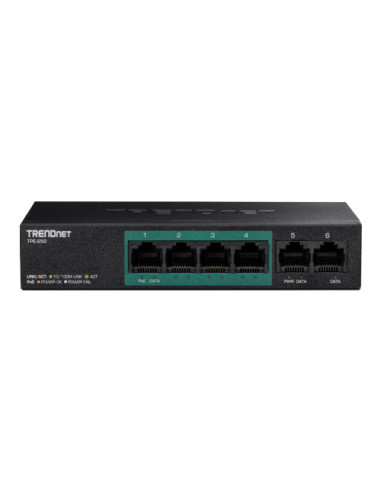 Switch 6 porturi Fast Ethernet PoE+ 60W - TRENDnet