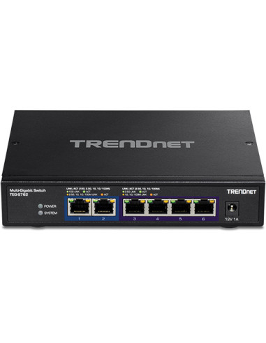 Switch 6 porturi, 4 x 2.5G si 2 x 10G, Fanless - TRENDnet