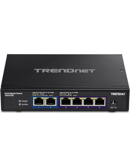 Switch 6 porturi, 4 x 2.5G si 2 x 10G, Fanless - TRENDnet