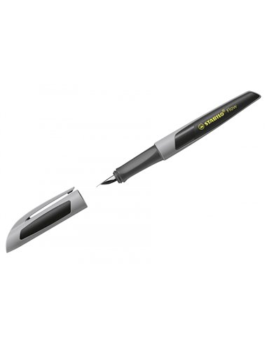 5073/9-41,Stilou STABILO, penita tip M, 0.5 mm, gri deschis cu negru