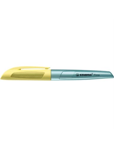 5072/5-41,Stilou STABILO, penita tip M, 0.5 mm, verde metalizat cu galben