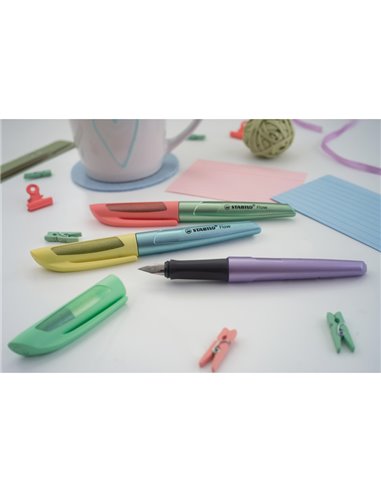 5072/6-41,Stilou STABILO, penita tip M, 0.5 mm, violet metalizat cu verde